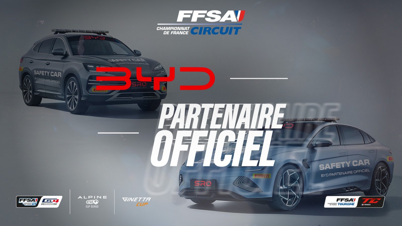 BYD devient partenaire du Championnat de France FFSA des Circuits