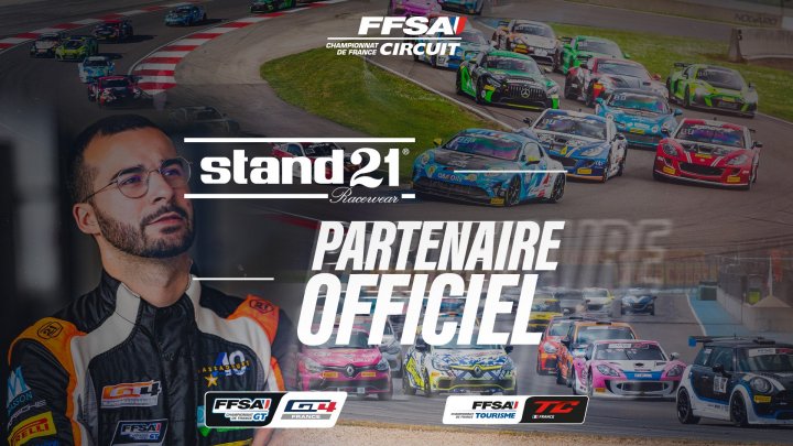 Le Championnat de France FFSA des Circuits accueille Stand 21 comme nouveau partenaire technique