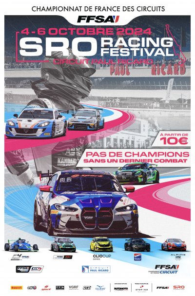 SRO RACING FESTIVAL - Circuit Paul Ricard poster