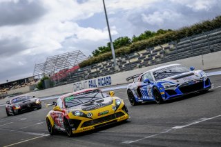 #222 Mirage Racing FRA Alpine A110 GT4 Pro-Am Rodolphe Wallgren FRA Vincent Beltoise FRA, #42 Sainteloc Racing FRA Audi R8 LMS GT4 Pro-Am Fabien Michal FRA Gregory Guilvert FRA, Race 2
 | SRO / Dirk Bogaerts Photography