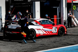 #14 Sainteloc Racing FRA Audi R8 LSM GT4 Pro-Am Eric Debard FRA Simon Gachet FRA, Pitlane, Race 2
 | SRO / Patrick Hecq Photography