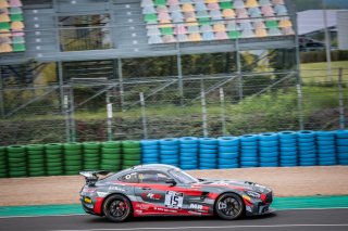 #15 NM Racing Team FRA Mercedes-AMG GT4 Christopher Campbell FRA Lluc Ibanez ESP Pro-Am, Essais Libres 1
 | SRO / Patrick Hecq Photography