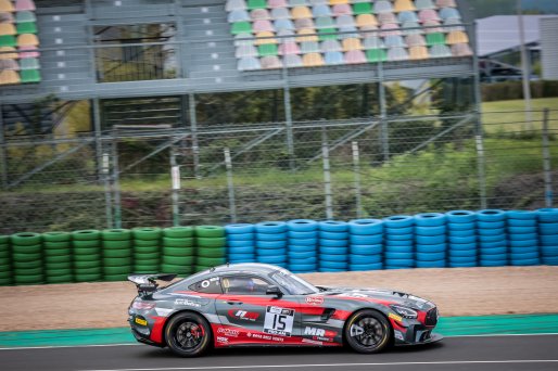 #15 NM Racing Team FRA Mercedes-AMG GT4 Christopher Campbell FRA Lluc Ibanez ESP Pro-Am, Essais Libres 1
 | SRO / Patrick Hecq Photography