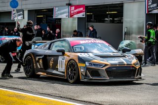 #111 CSA RACING Audi R8 LMS GT4 Gael Castelli Alexandre Cougnaud SILVER, GT4, Pitlane, Race 2
 | SRO / TWENTY-ONE CREATION - Jules Benichou