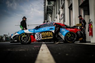 #38 Mirage Racing Alpine A110 GT4 Vincent Beltoise  Yves Lemaitre PRO-AM, GT4, Pitlane, Test session
 | SRO / TWENTY-ONE CREATION - Jules Benichou