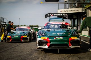 #12 K-Worx Porsche 718ʠCayman GT4 RS Clubsport Hugo Mogica Pascal Huteau PRO-AM, GT4, Pitlane, Test session
 | SRO / TWENTY-ONE CREATION - Jules Benichou