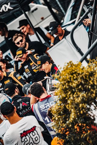 #13 Mirage Racing Aston Martin Vantage AMR GT4 Valentin Hasse-Clot  Romano Ricci PRO-AM, Course 1, GT4, Podium
 | SRO / TWENTY-ONE CREATION - Jules Benichou