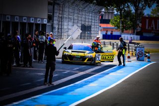 #14 SAINTELOC RACING Audi R8 LMS GT4 Roee Meyuhas Erwan Bastard SILVER, Course 1, Pit Lane
 | SRO / Patrick Hecq Photography