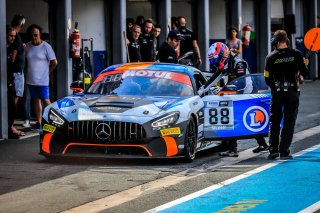 #88 AKKODIS ASP Team Mercedes-AMG GT4 Thomas Drouet Paul Evrard SILVER, Course 1, Pit Lane
 | SRO / Patrick Hecq Photography