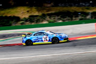 #76 BODEMER AUTO Laurent Coubard Jean Charles Redele Alpine A110 GT4 AM, Qualifying
 | SRO / Patrick Hecq Photography