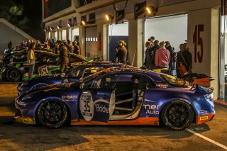 #35 - BODEMER AUTO - Anthony Beltoise - Gregoire Demoustier - Alpine A110 GT4 - SILVER, Course 1, Pitlane
 | SRO / Patrick Hecq Photography