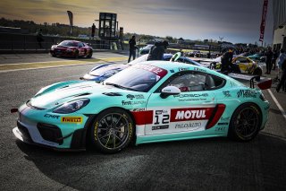 #12 - CMR - Nicolas Prost - Rudy Servol - Porsche 718 Cayman GT4 RS CS - PRO-AM, Essais Qualificatifs, Pitlane
 | SRO / Patrick Hecq Photography