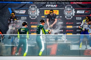 #74 - Racing Spirit Of L&eacute;man - Victor Weyrich - Mateo Villagomez - Aston Martin Vantage AMR GT4 EVO - Silver, FFSA GT, Podium
 | &copy;&nbsp;SRO - TWENTY-ONE CREATION | Jules Benichou