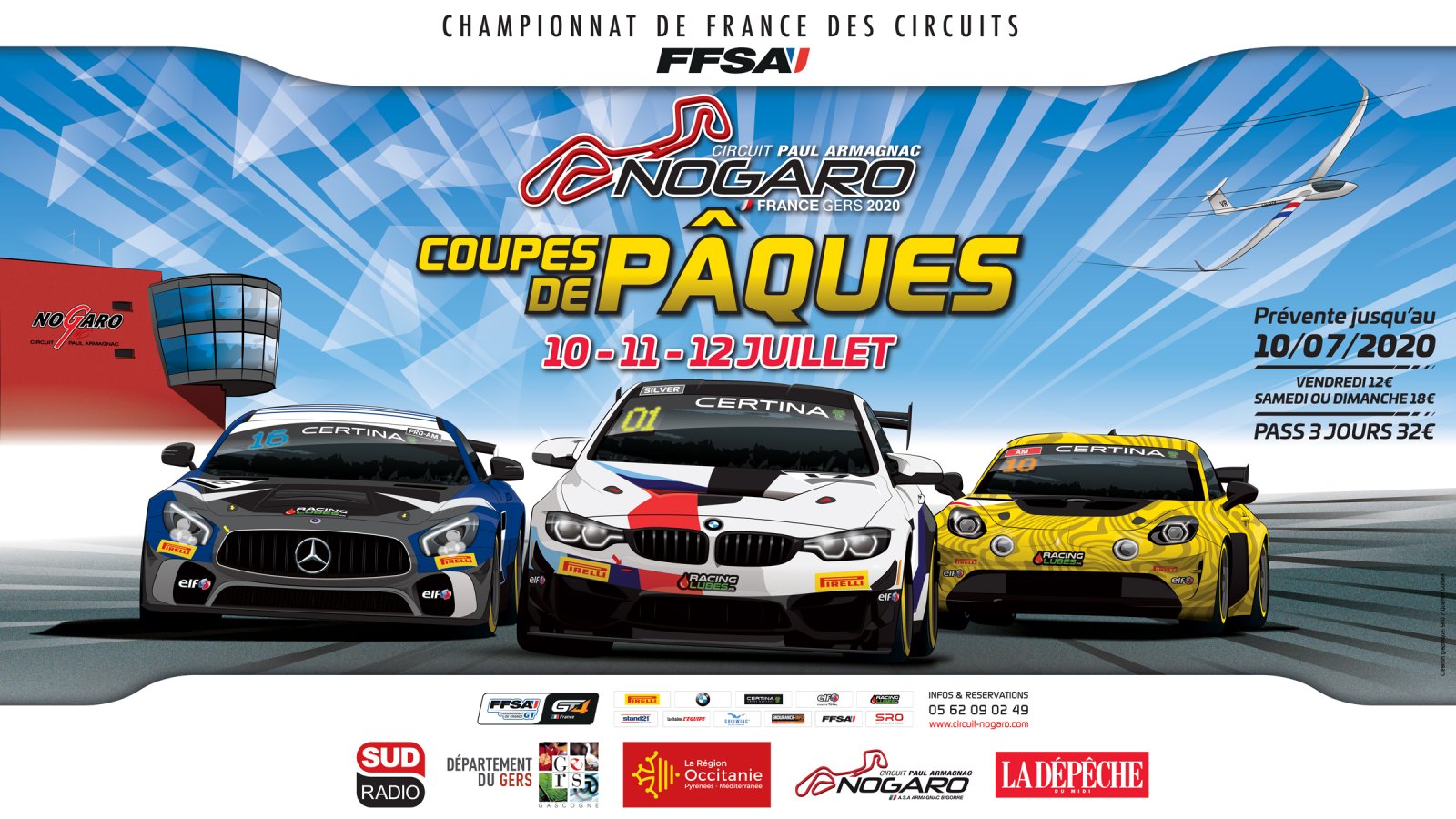 Les Coupes de Pâques de Nogaro reportées, le Championnat de France FFSA des Circuits maintenu sur six épreuves 