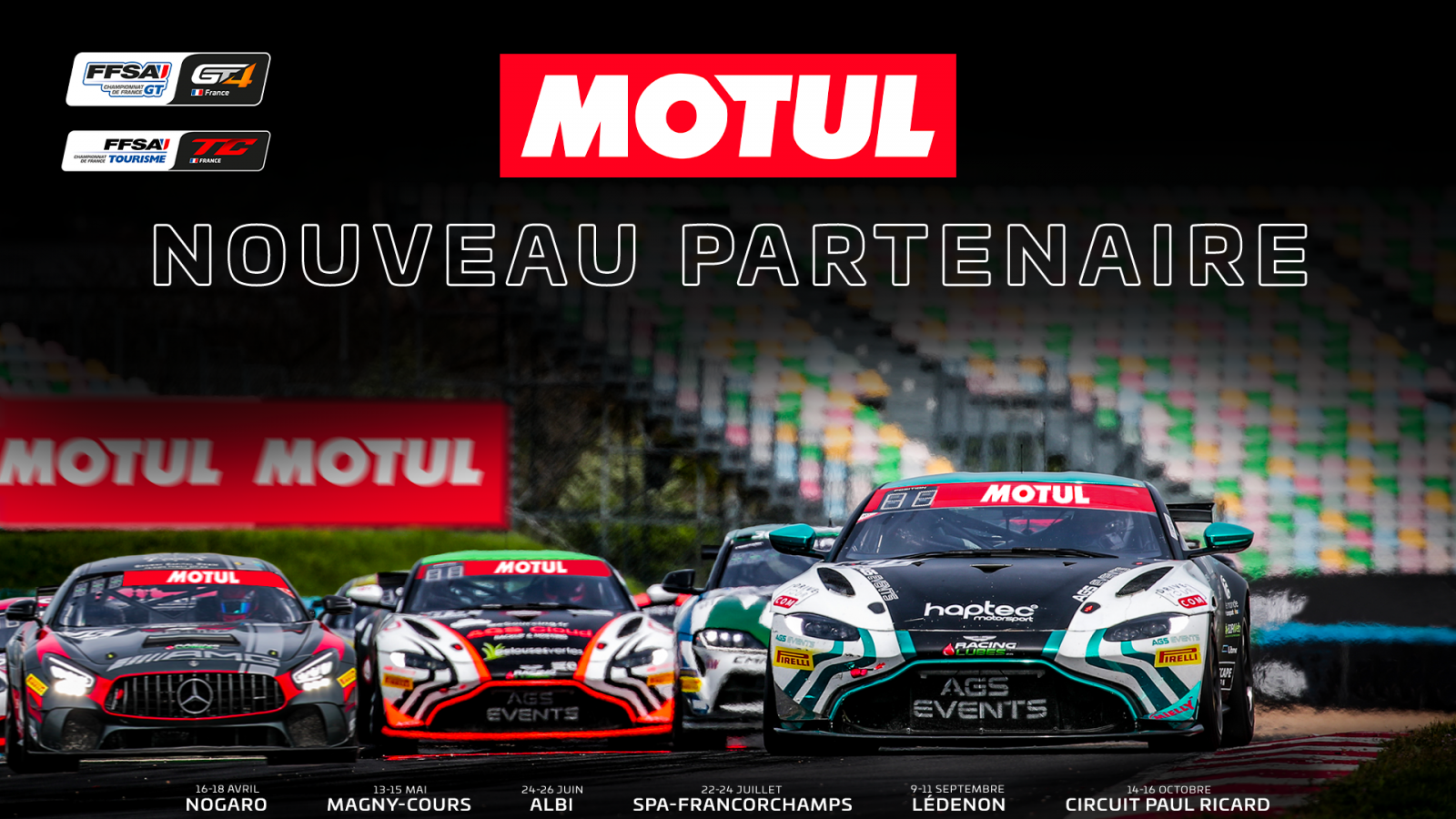 Motul, partenaire du Championnat de France FFSA GT et FFSA Tourisme en 2022