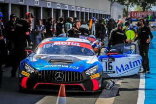 #16 AKKODIS ASP Team Mercedes-AMG GT4 Jim Pla Fabien Barthez PRO-AM, Course 1, Pit Lane
 | SRO / Patrick Hecq Photography