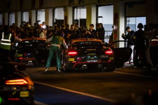 #121 - K-Worx - Timothe Buret - Christopher Campbell - Porsche 718 Cayman GT4 RS Clubsport - PRO-AM, Course 1, Pitlane
 | SRO / Patrick Hecq Photography